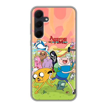 Силиконовый чехол на Samsung Galaxy A35 с принтом Adventure time Время приключений