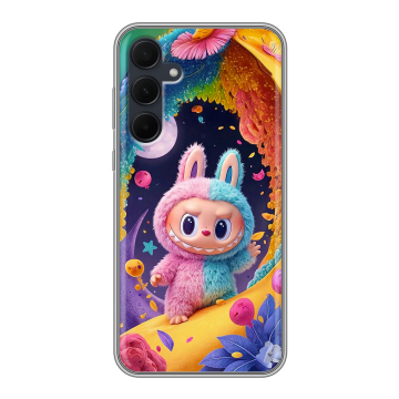 Силиконовый чехол на Samsung Galaxy A35 с принтом Labubu Лабубу Силиконовый чехол на Samsung Galaxy A35 с принтом Labubu Лабубу