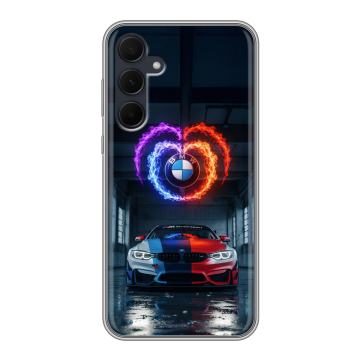 Силиконовый чехол на Samsung Galaxy A35 с принтом BMW БМВ