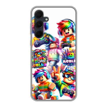 Силиконовый чехол на Samsung Galaxy A35 с принтом Roblox Роблокс
