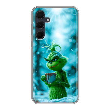 Силиконовый чехол на Samsung Galaxy A35 с принтом Новый год гринч