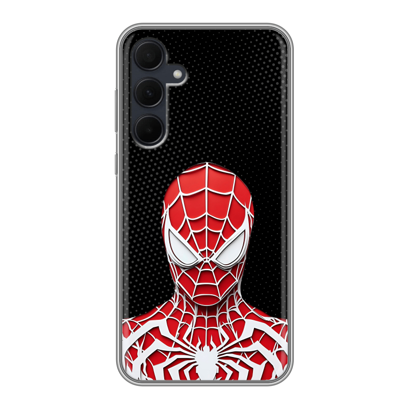 Силиконовый чехол на Samsung Galaxy A35 с принтом человек паук spiderman Силиконовый чехол на Samsung Galaxy A35 с принтом человек паук spiderman