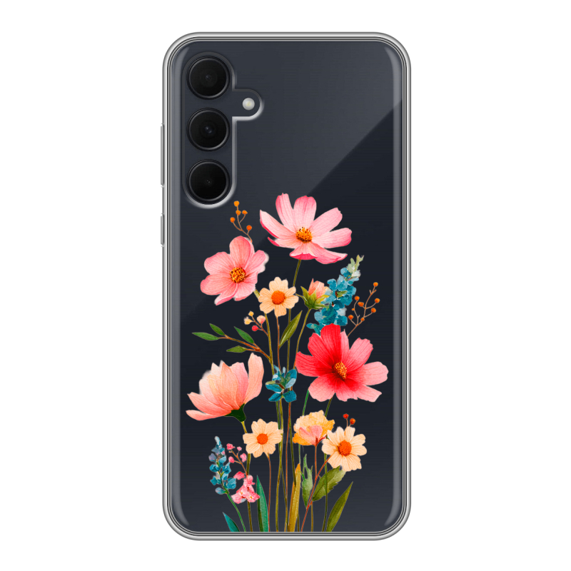 Силиконовый чехол на Samsung Galaxy A35 с принтом Цветы Силиконовый чехол на Samsung Galaxy A35 с принтом Цветы
