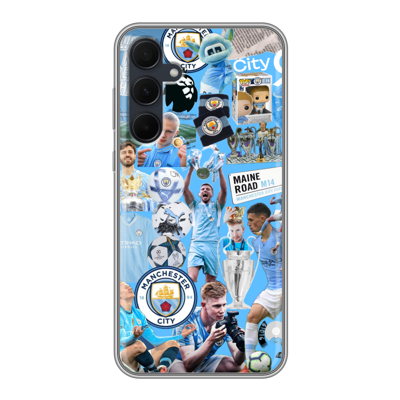 Силиконовый чехол на Samsung Galaxy A35 с принтом Man City Манчестер Сити Силиконовый чехол на Samsung Galaxy A35 с принтом Man City Манчестер Сити