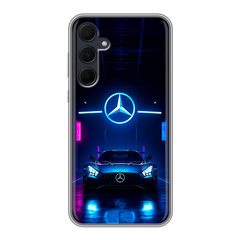 Силиконовый чехол на Samsung Galaxy A35 с принтом Mercedes Мерседес Силиконовый чехол на Samsung Galaxy A35 с принтом Mercedes Мерседес