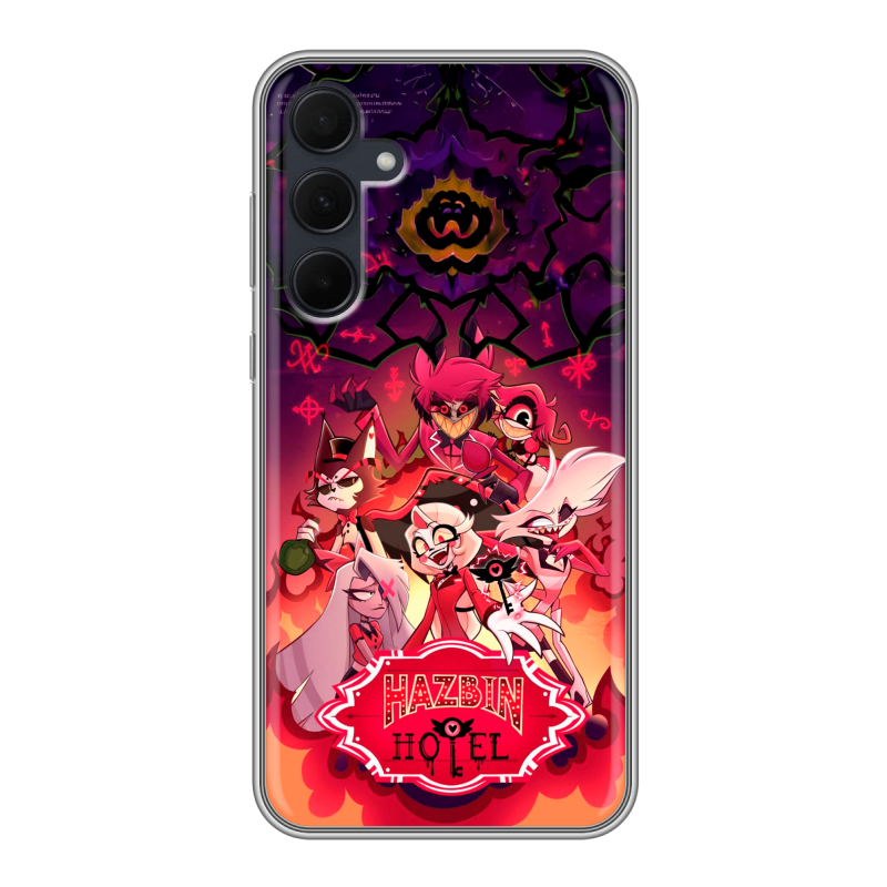 Силиконовый чехол на Samsung Galaxy A35 с принтом Hazbin Hotel Отель Хазбин Силиконовый чехол на Samsung Galaxy A35 с принтом Hazbin Hotel Отель Хазбин