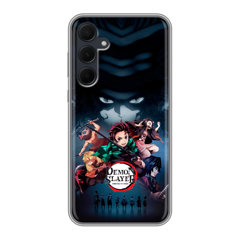 Силиконовый чехол на Samsung Galaxy A35 с принтом Demon Slayer Клинок рассекающий демонов Силиконовый чехол на Samsung Galaxy A35 с принтом Demon Slayer Клинок рассекающий демонов