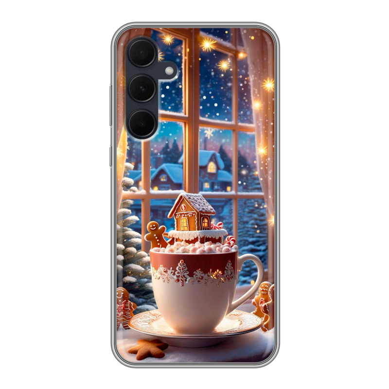Силиконовый чехол на Samsung Galaxy A35 с принтом Новый год Силиконовый чехол на Samsung Galaxy A35 с принтом Новый год