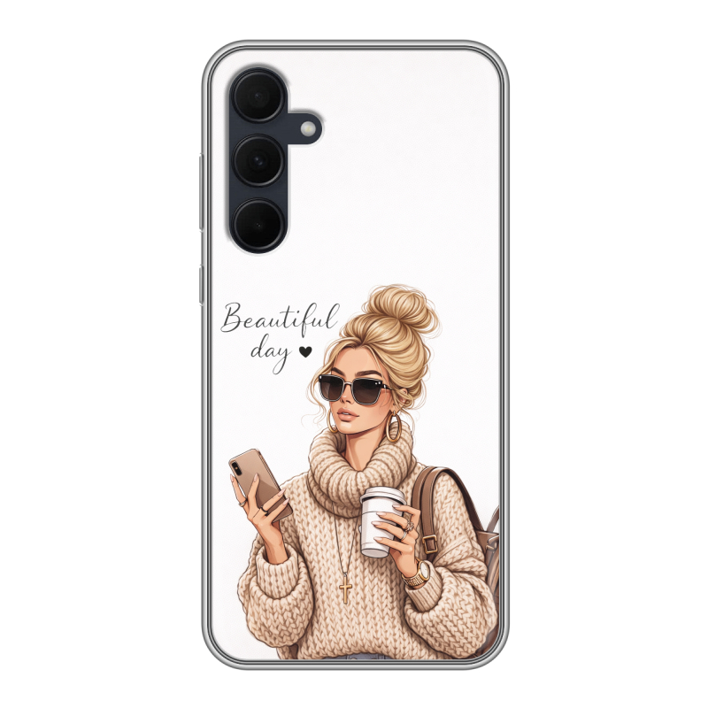 Силиконовый чехол на Samsung Galaxy A35 с принтом женский Силиконовый чехол на Samsung Galaxy A35 с принтом женский