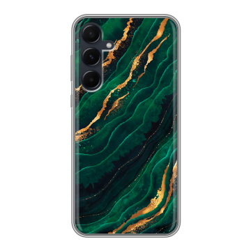 Силиконовый чехол на Samsung Galaxy A55 с принтом Мрамор зеленое золото Силиконовый чехол на Samsung Galaxy A55 с принтом Мрамор зеленое золото