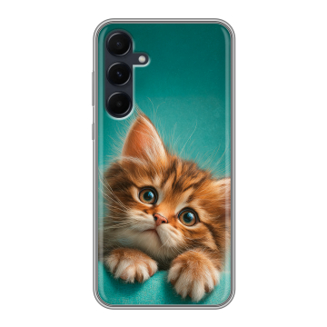 Силиконовый чехол на Samsung Galaxy A55 с принтом котенок Силиконовый чехол на Samsung Galaxy A55 с принтом котенок