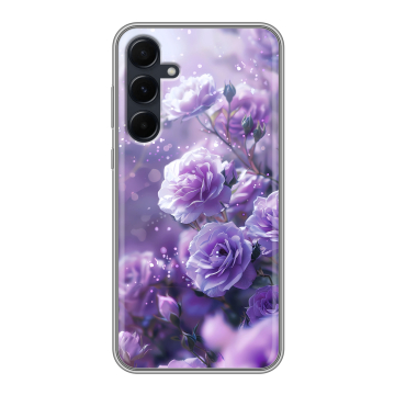 Силиконовый чехол на Samsung Galaxy A55 с принтом Розы цветы
