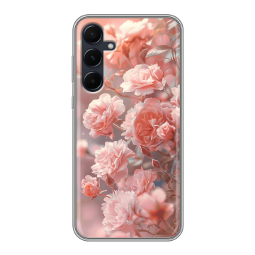 Силиконовый чехол на Samsung Galaxy A55 с принтом Розовые розы