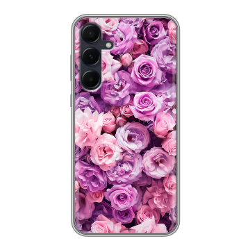 Силиконовый чехол на Samsung Galaxy A55 с принтом лавандовые розы