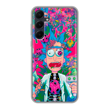 Силиконовый чехол на Samsung Galaxy A55 с принтом Рик и Морти Rick Morty