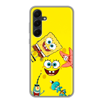 Силиконовый чехол на Samsung Galaxy A55 с принтом Спанч боб Спанчбоб