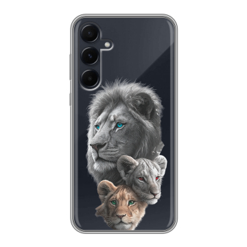 Силиконовый чехол на Samsung Galaxy A55 с принтом Львы Силиконовый чехол на Samsung Galaxy A55 с принтом Львы