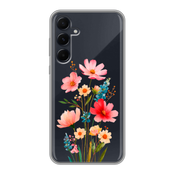 Силиконовый чехол на Samsung Galaxy A55 с принтом Цветы Силиконовый чехол на Samsung Galaxy A55 с принтом Цветы