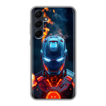 Силиконовый чехол на Samsung Galaxy A55 с принтом IronMan Железный человек