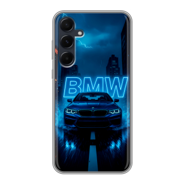 Силиконовый чехол на Samsung Galaxy A55 с принтом BMW БМВ