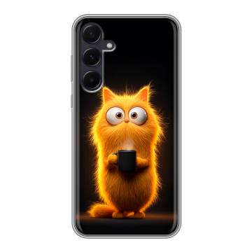 Силиконовый чехол на Samsung Galaxy A55 с принтом Смешной кот