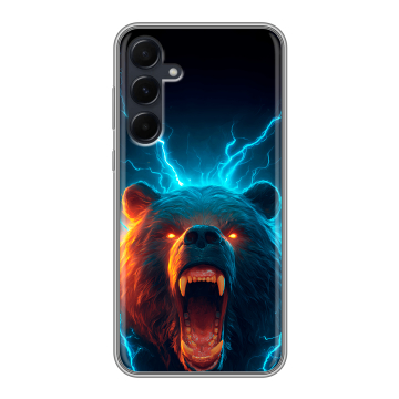 Силиконовый чехол на Samsung Galaxy A55 с принтом Медведь