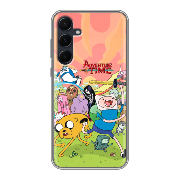 Силиконовый чехол на Samsung Galaxy A55 с принтом Adventure time Время приключений
