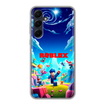 Силиконовый чехол на Samsung Galaxy A55 с принтом Roblox Роблокс
