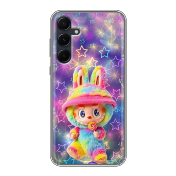 Силиконовый чехол на Samsung Galaxy A55 с принтом Labubu Лабубу