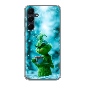 Силиконовый чехол на Samsung Galaxy A55 с принтом Новый год гринч Силиконовый чехол на Samsung Galaxy A55 с принтом Новый год гринч