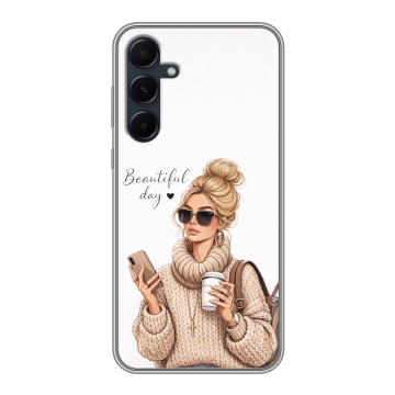 Силиконовый чехол на Samsung Galaxy A55 с принтом женский Силиконовый чехол на Samsung Galaxy A55 с принтом женский