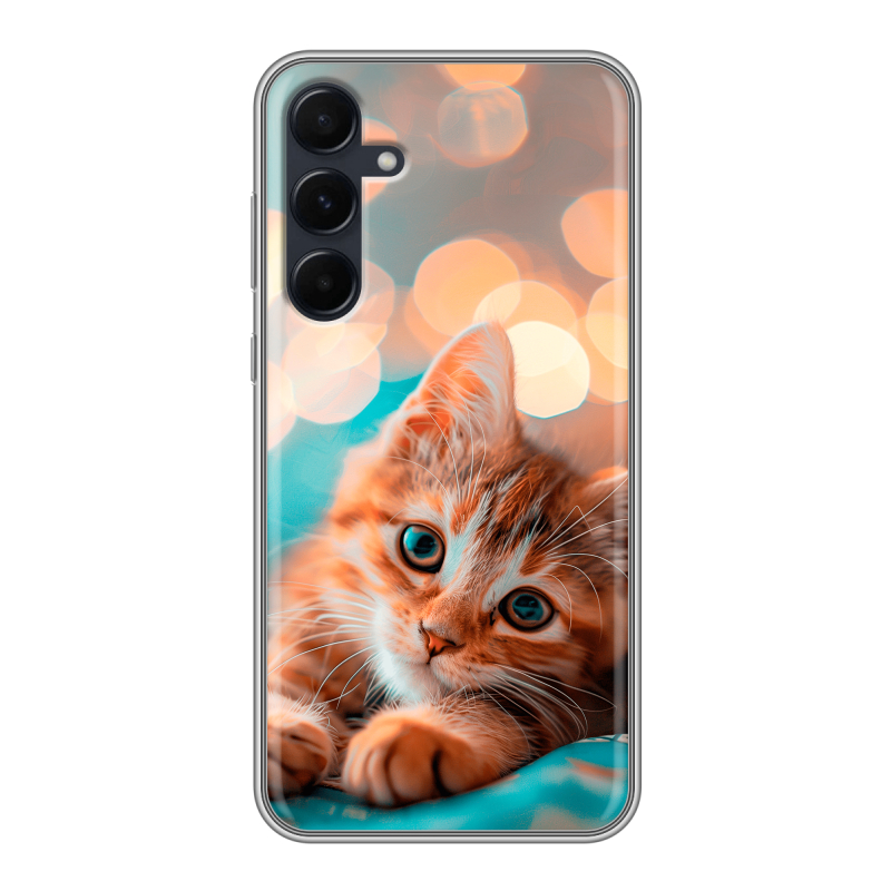 Силиконовый чехол на Samsung Galaxy A55 с принтом котик Силиконовый чехол на Samsung Galaxy A55 с принтом котик
