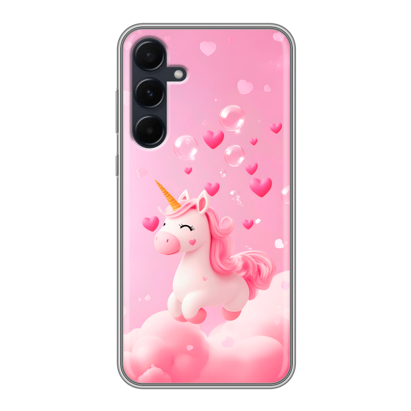 Силиконовый чехол на Samsung Galaxy A55 с принтом Единорог Силиконовый чехол на Samsung Galaxy A55 с принтом Единорог