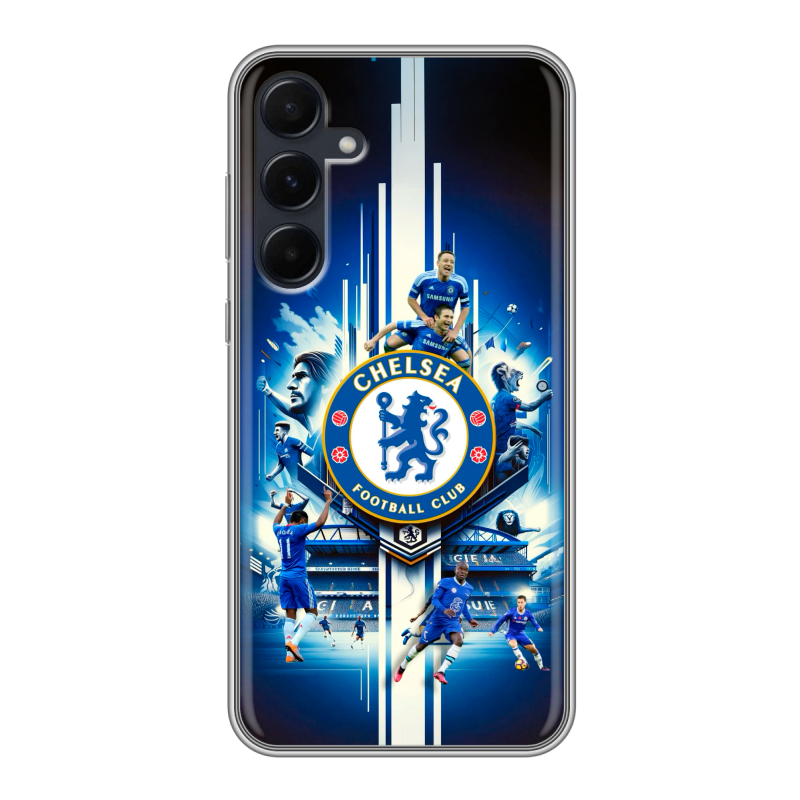 Силиконовый чехол на Samsung Galaxy A55 с принтом Chelsea Челси Силиконовый чехол на Samsung Galaxy A55 с принтом Chelsea Челси