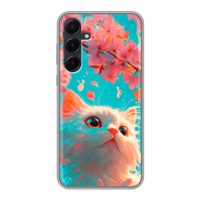 Силиконовый чехол на Samsung Galaxy A55 с принтом Красивый кот Силиконовый чехол на Samsung Galaxy A55 с принтом Красивый кот