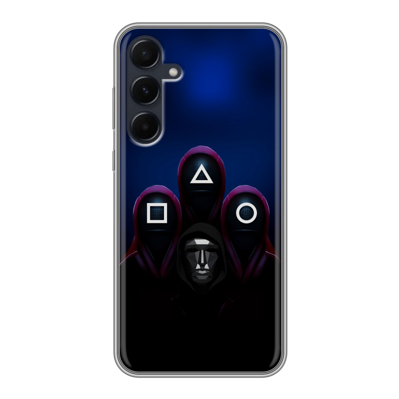 Силиконовый чехол на Samsung Galaxy A55 с принтом Игра Кальмара Силиконовый чехол на Samsung Galaxy A55 с принтом Игра Кальмара