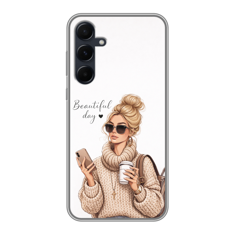 Силиконовый чехол на Samsung Galaxy A55 с принтом женский Силиконовый чехол на Samsung Galaxy A55 с принтом женский