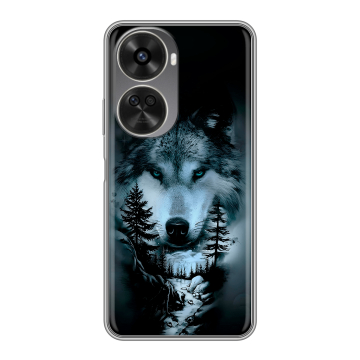 Силиконовый чехол на Huawei Nova 11 SE с принтом Лесной волк Силиконовый чехол на Huawei Nova 11 SE с принтом Лесной волк