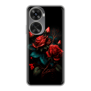 Силиконовый чехол на Huawei Nova 11 SE с принтом Розы красные