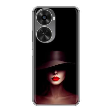 Силиконовый чехол на Huawei Nova 11 SE с принтом Девушка в шляпе Силиконовый чехол на Huawei Nova 11 SE с принтом Девушка в шляпе
