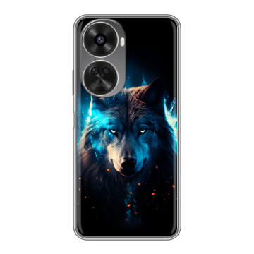 Силиконовый чехол на Huawei Nova 11 SE с принтом Волк ночной