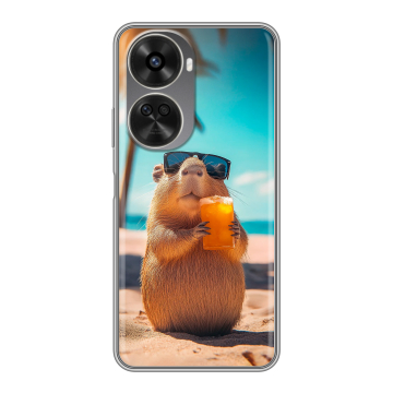 Силиконовый чехол на Huawei Nova 11 SE с принтом Капибара