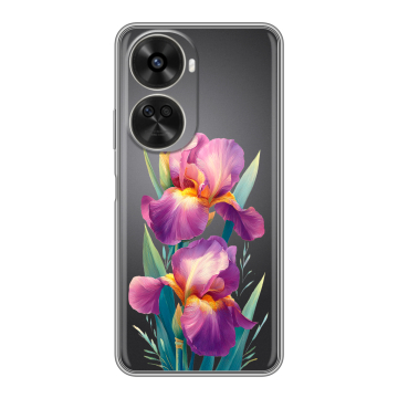 Силиконовый чехол на Huawei Nova 11 SE с принтом Цветы орхидеи