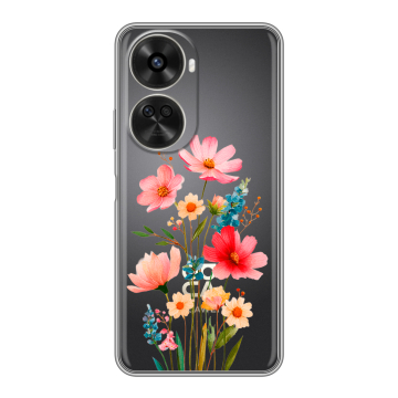 Силиконовый чехол на Huawei Nova 11 SE с принтом Цветы