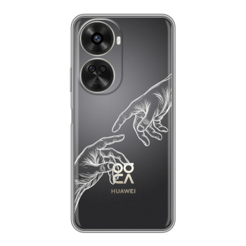 Силиконовый чехол на Huawei Nova 11 SE с принтом Сотворение мира