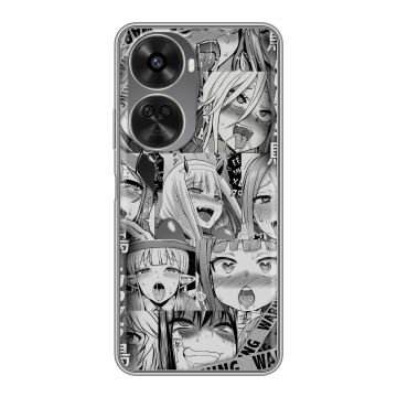 Силиконовый чехол на Huawei Nova 11 SE с принтом Ahegao Ахегао Аниме