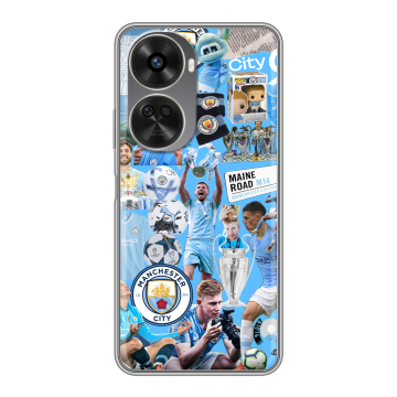 Силиконовый чехол на Huawei Nova 11 SE с принтом Man City Манчестер Сити