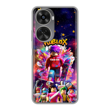 Силиконовый чехол на Huawei Nova 11 SE с принтом Roblox Роблокс