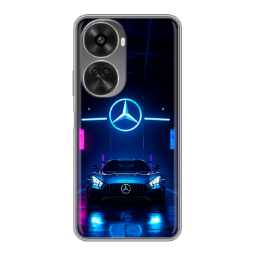 Силиконовый чехол на Huawei Nova 11 SE с принтом Mercedes Мерседес Силиконовый чехол на Huawei Nova 11 SE с принтом Mercedes Мерседес