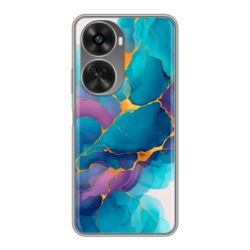 Силиконовый чехол на Huawei Nova 11 SE с принтом Мрамор блестки